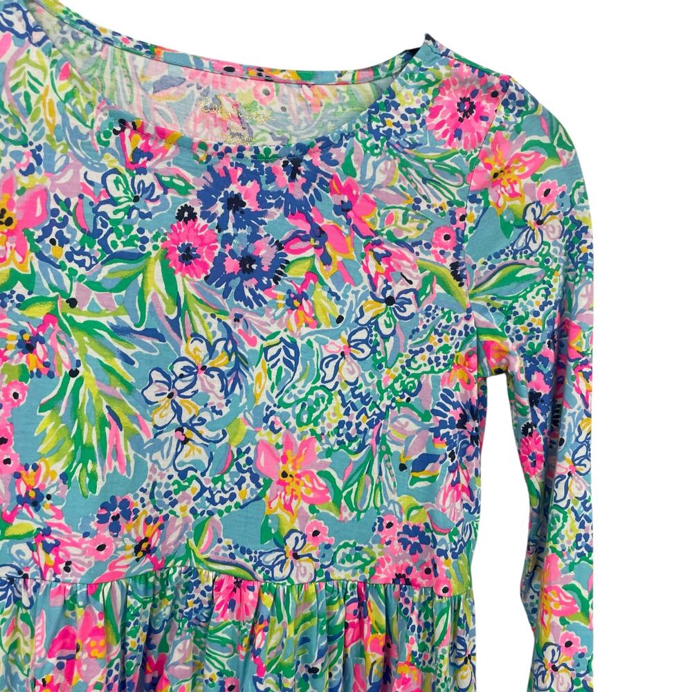 NWT Lilly Pulitzer Geanna Dress Amalfi Blue Alligator Isle Womens XXS - Picture 3 of 8